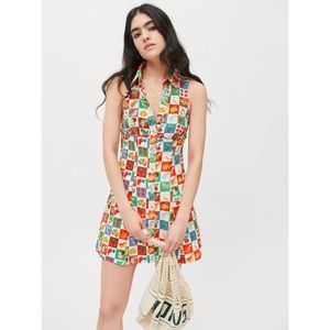 urban outfitters tia button front mini dress